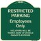 Signmission Designer Series-Restricted Parking Employees Violators Will Be Towed V, 18" x 18", G-1818-9893 A-DES-G-1818-9893 - alternate 1